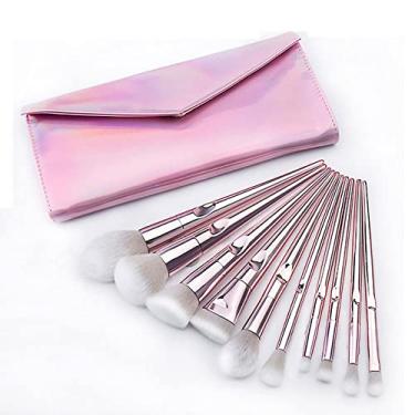 Imagem de Conjunto de pincéis de maquiagem Feiyxu, 10 peças, base sintética premium, corretivos, sombras, pincéis de maquiagem e blush