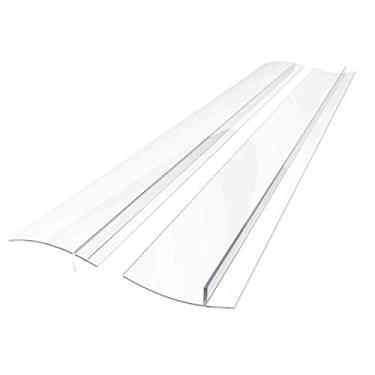 Imagem de Linda's Essentials Capas de silicone para lacunas de fogão (pacote com 2), resistentes ao calor, lacunas entre fogão e balcão, fácil de limpar (61 cm, transparente)