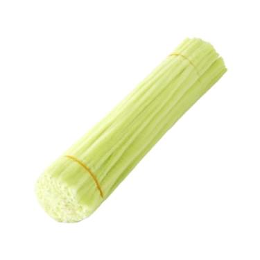 Imagem de Fenteer Artesanato com limpadores de cachimbo, faça você mesmo: buquê decorativo para casa, kit para fazer flores de chenille para projetos de artesanato de, Amarelo Claro