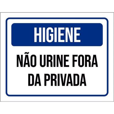 Imagem de Placa De Sinalização - Higiene Não Urine Fora Privada 36X46