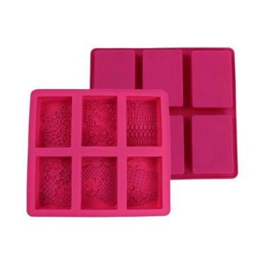 Imagem de Moldes De Silicone Para Sabonete Em Renda Mista Com 6 Cavidades Para F