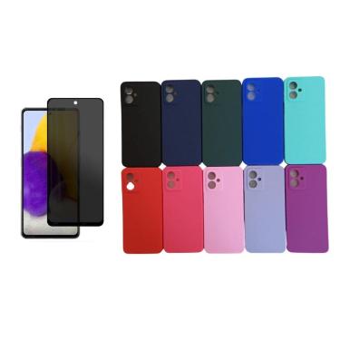 Imagem de Capinha Veludo Moto G54 + Película - Azul Claro