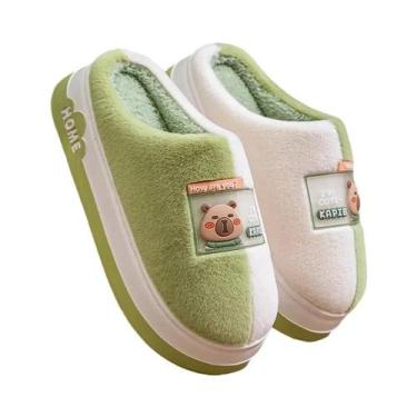 Imagem de Chinelos De Inverno Femininos Quentes Com Estampa De Desenho Animado, 