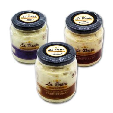Imagem de Pasta de truta 240ml alho tradiconal e tomate la pasta - kit 3 unidade
