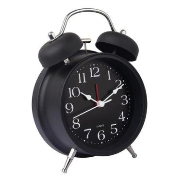 Imagem de Despertador clássico Black Twin Bell Quartz Movement - yiweisai