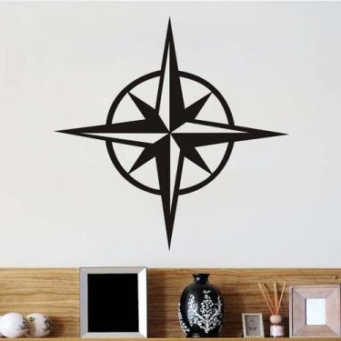 Imagem de Adesivos de parede Compass Geometric Star Design PVC 44x44cm - yiweisa