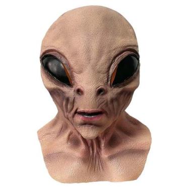 Imagem de Máscara Alien Head 3D Latex UFO Cosplay Traje de Halloween - yiweisai