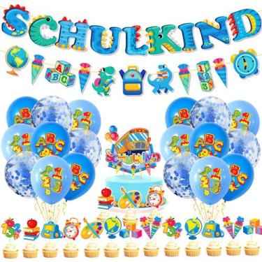 Imagem de Kit de festa de volta às aulas com 18 balões de látex e banner - yiwei