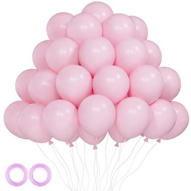 Imagem de Balões Voircoloria Light Pink 12 polegadas (105 unidades) com fitas