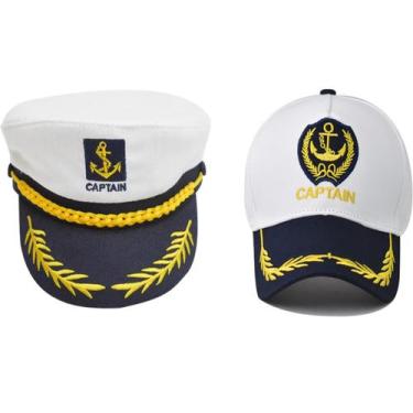 Imagem de Captain Hat Lezevn, 2 peças de boné de beisebol Captain Hat, chapéu de