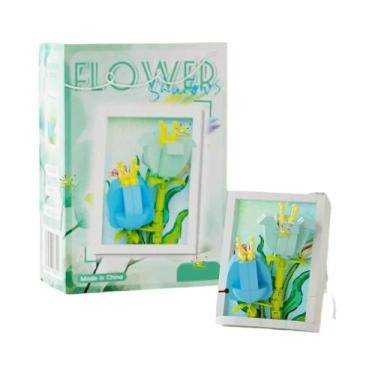 Imagem de Quadro De Fotos De Girassol E Rosa, Micro Blocos De Construção HUIQIBA