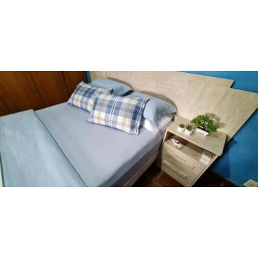 Imagem de Jogo de cama Queen 3 peças Santista Micro Percal Chess