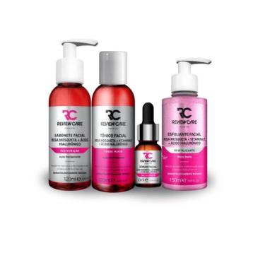 Imagem de Kit Skincare Rosa Mosqueta Sabonete + Esfoliante + Tônico + Sérum Revi