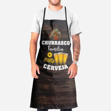 Imagem de Avental de Churrasqueiro Personalizado Cozinha Ajustável Unissex Alta 
