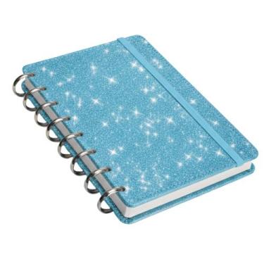 Imagem de Caderno Inteligente A5 Glitter  80 Folhas Refilável, Capa Dura e Disco