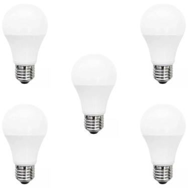 Imagem de Kit 5 lampada led bulbo 12w branco frio 6500k biv e27 kian, Bivolt