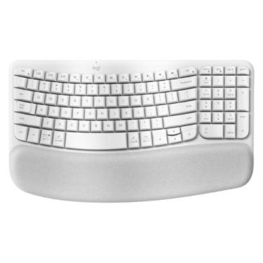 Imagem de Teclado sem Fio Logitech Wave Keys - Padrão US - Branco - Bluetooth - 