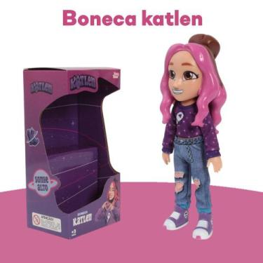 Imagem de Boneca Infantil Katlen 26cm Baby Brink 1271 Corpo Articulado - Nova Br