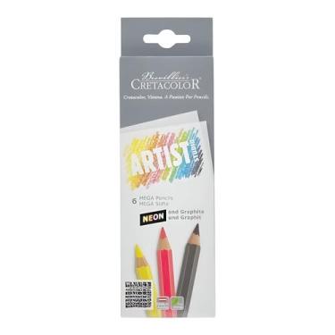Imagem de Lápis de Cor Artist Studio Mega Neon Cretacolor 6 Cores