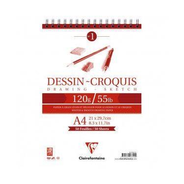 Imagem de Bloco Dessin Croquis A4 120g 50 folhas Clairefontaine