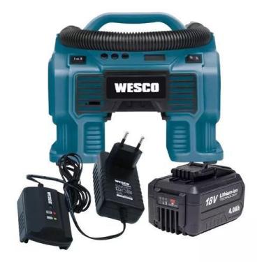 Imagem de Mini Compressor De Ar Portatil Bateria 18v 4ah Ws2961 Wesco