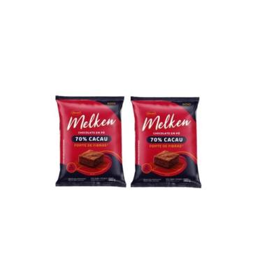 Imagem de Kit 2x Chocolate em Pó Melken 70% Cacau Intenso Culinário 500g para Re