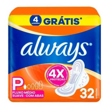 Imagem de Absorvente Always Super Proteção Cobertura Suave com Abas 32 Unidades