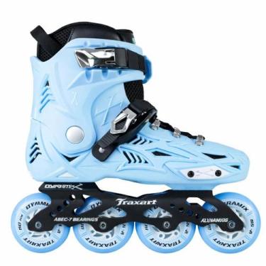 Imagem de Patins Dynamix Azul Claro - 80mm Abec-7 TAMANHO:4(35/36), #4(35/36)