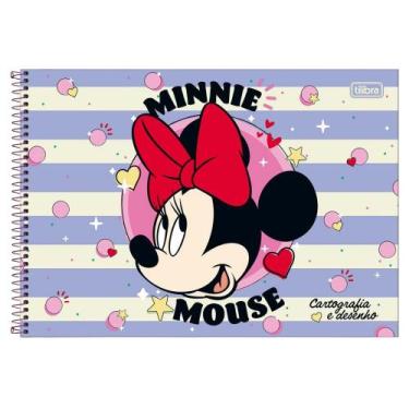 Imagem de Caderno Espiral Cartografia e Desenho Minnie Mouse Capa Dura 80 Folhas