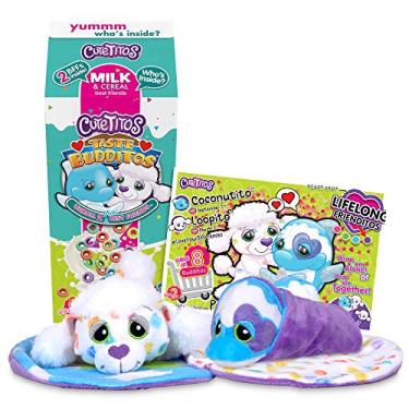 Imagem de Basic Fun Cutetitos Taste Budditos Cereal & Milk - 2 Collectible Plush Mini Animals - Ages 3+ - Series 2, 5 inches