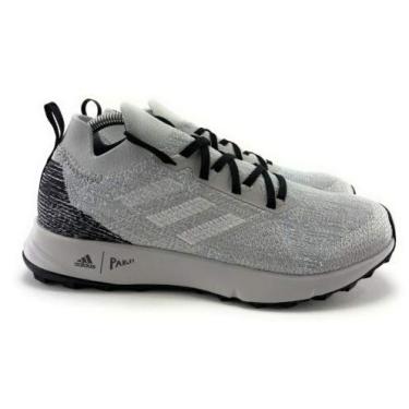 Imagem de Tênis de corrida feminino Adidas Terrex Two Parley W Trail, Grey Two/White/Glow Blue, 11