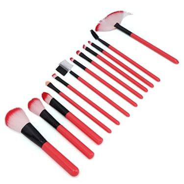 Imagem de Conjunto de pincéis de maquiagem, cerdas de fibra fina, pincel de blush, 12 peças, pincel cosmético profissional para maquiagem diária