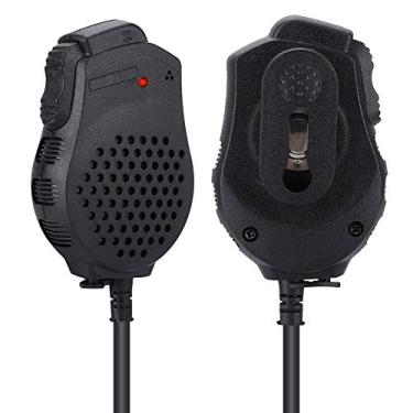 Imagem de Alto-falante PTT duplo walkie talkie alto-falante portátil durável alto-falante talkie de alta sensibilidade uso para walkie talkie