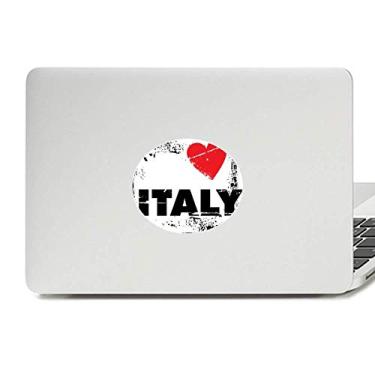 Imagem de Adesivo I Love Italy Word Love Heart Square Vinyl Skin Laptop Sticker Notebook