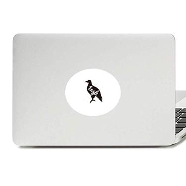 Imagem de Adesivo de notebook com emblema de vinil preto e branco de águia