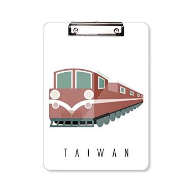 Imagem de Prancheta de viagem Taiwan Train Pasta, bloco de escrita A4