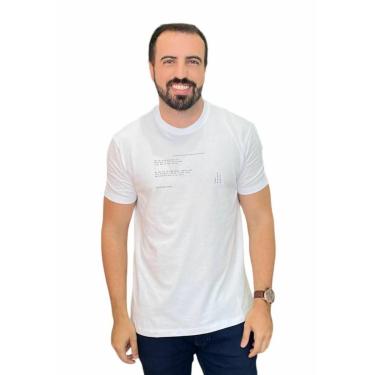 Imagem de Camiseta Masculina Manga Curta Calvin Klein Jeans - Branco Branco G-Masculino