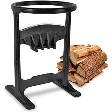 Imagem de Cunha de divisão de madeira Divisor de lenha manual Suporte para divisor de madeira de aço Divisor de toras de madeira de alta resistência Ferramenta divisor de lenha artesanal A maneira mai