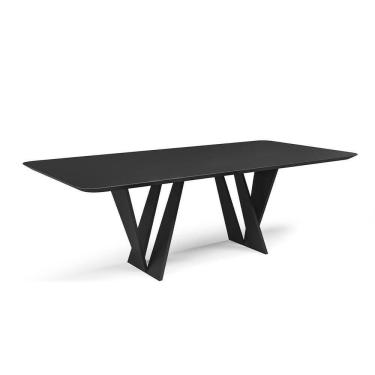Imagem de Mesa De Jantar Chile C03 218x110 Cm Cor Laca Preto/ébano
