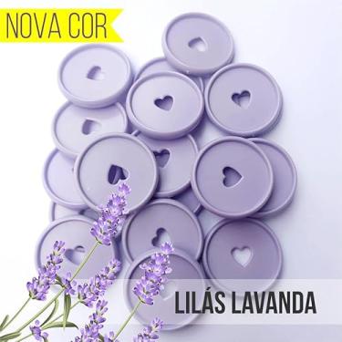 Imagem de Kit 12 Discos G 32mm de Caderno Infinito Sistema Inteligente Amor Infinito Cadernos - Coração (Lilás Lavanda)