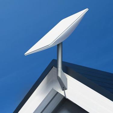 Imagem de Suporte de parede curto Starlink V2 Gen2, kit de montagem OEM adequado para edifícios com beirais curtos, compatível com prato Starlink V2 (Geração 2) e Starlink de alto desempenho