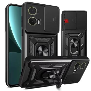Imagem de Capa Capinha Case para Motorola Moto G85 - Protetora Resistente Anti Impacto Queda Armadura Militar Cor:Preto