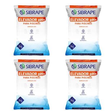 Imagem de Kit 4x Elevador De Ph Para Piscina Barrilha Sibrape 2 Kg, Elevador de 