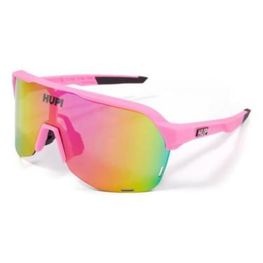 Imagem de Óculos de Sol Bike Hupi Huez Rosa/Preto - Lente Rosa Espelhado, Rosa, 