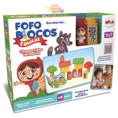 Imagem de Brinquedo Blocos de Montar Fofo Blocos Chapeuzinho Vermelho 18 Peças M