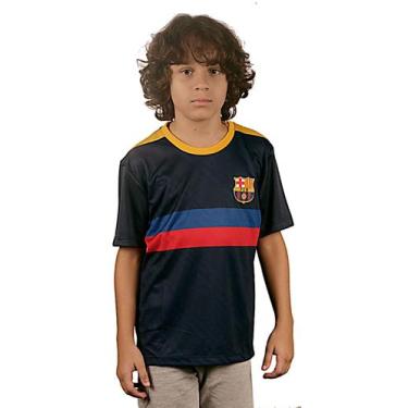 Imagem de Camisa Barcelona Epoch Juvenil Lincenciada Braziline Marinho, 8 anos