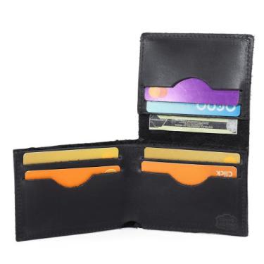 Imagem de Carteira Masculina Slim Pequena Couro Porta Cartão Cnh Notas - Pampas 