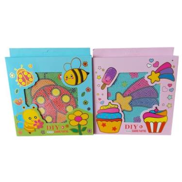 Imagem de Kit 2 Quadros De Pintura 5D Diamante Infantil Porta Retrato - Novo Séc