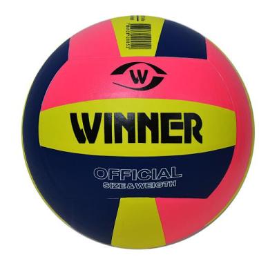 Imagem de Bola de Vôlei Winner Amarelo e Rosa