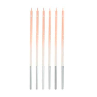Imagem de Vela Palito Gigante Dégradé Rosa Candy 15 cm - 1 unidade Pct. c/ 6 und